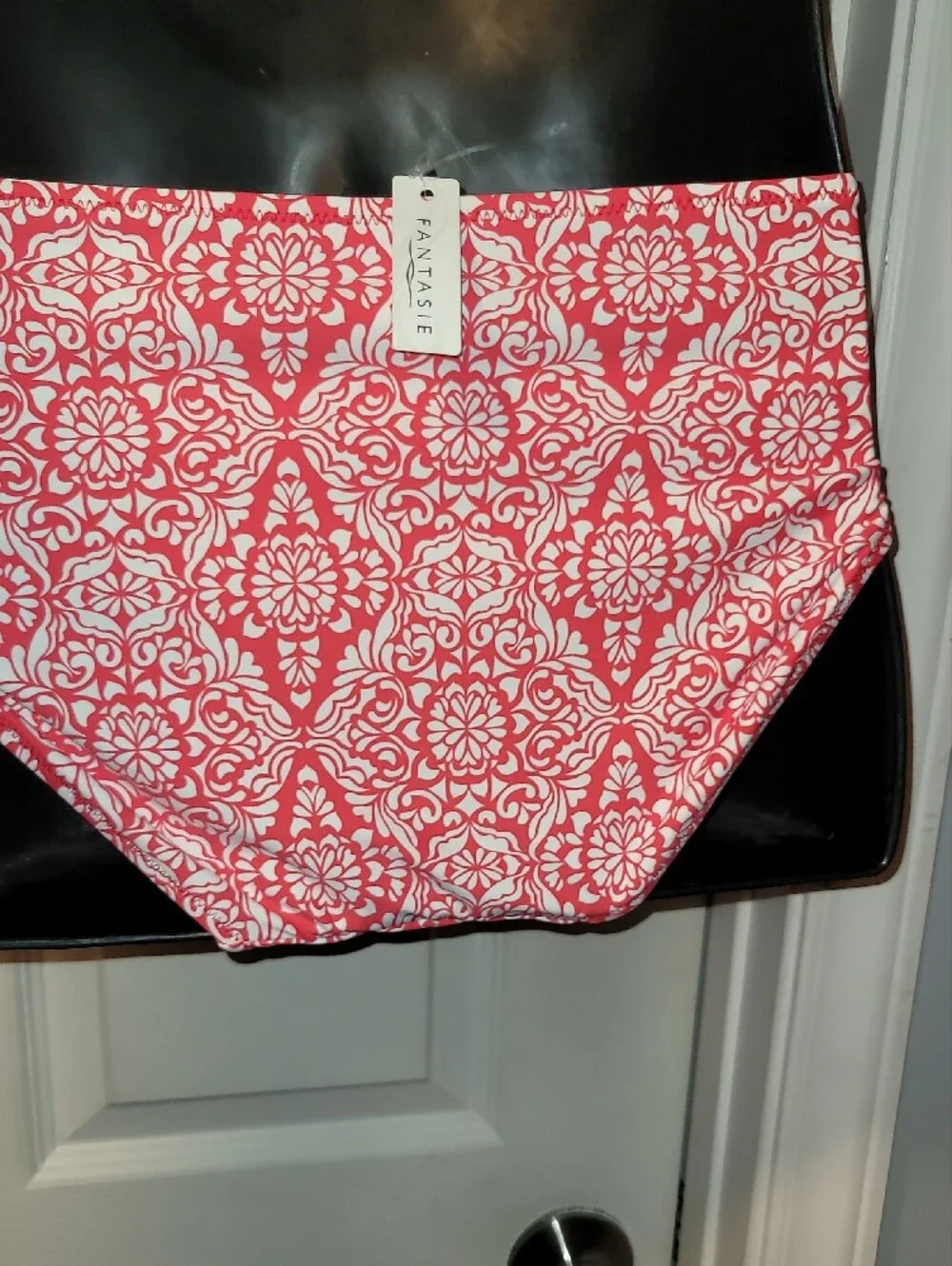 Fantasie Coral and White Floral-Print Bikini Bottom